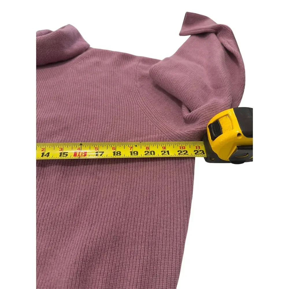 J. Crew Women's Pink Sweater Size XL 100% Cashmere Turtleneck Stretch Casual